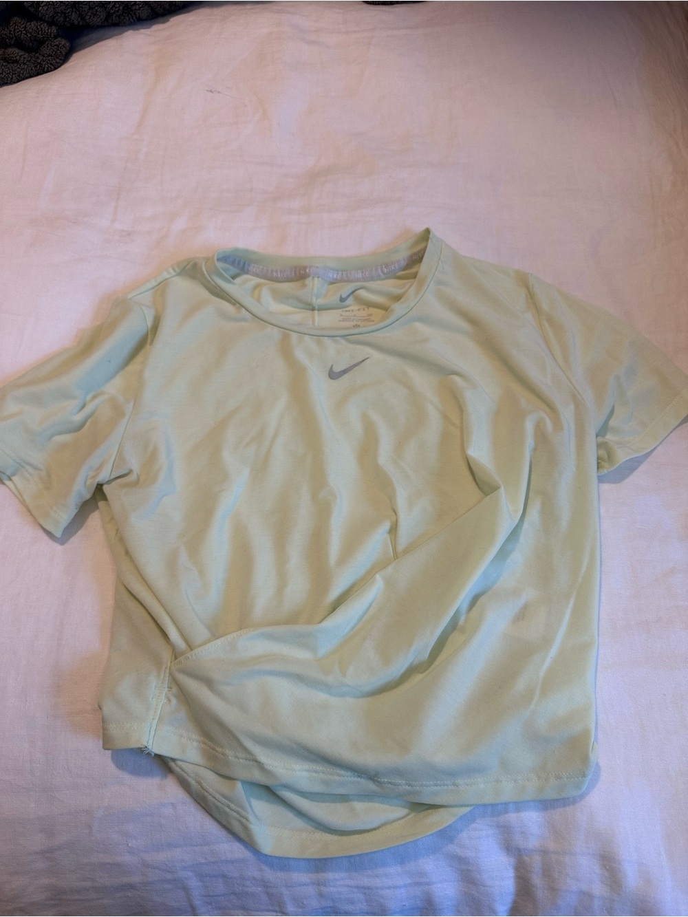 Nike Light Mint Green Dri-FIT Tee with Navy Swoosh
